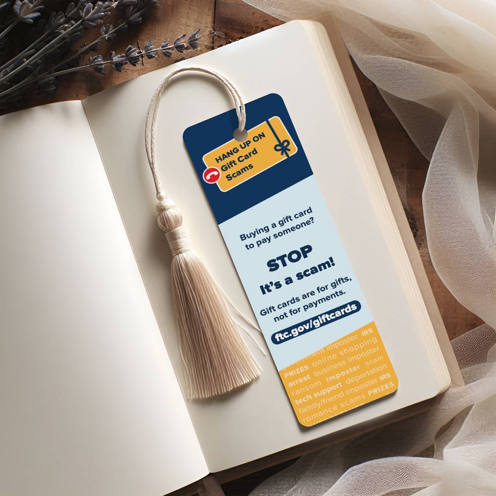 Gift Card Scam Bookmark